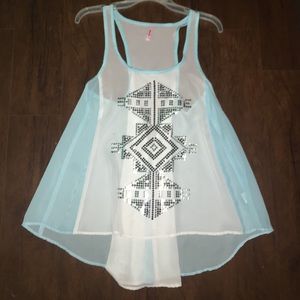 Sequins Tribal Print Top